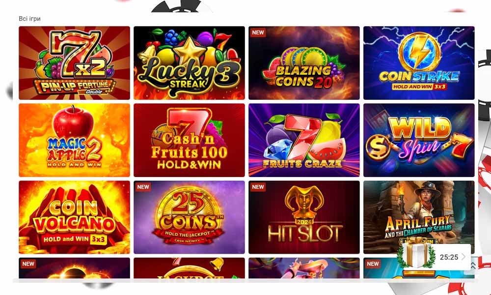 Игровые автоматы в Pin-Up